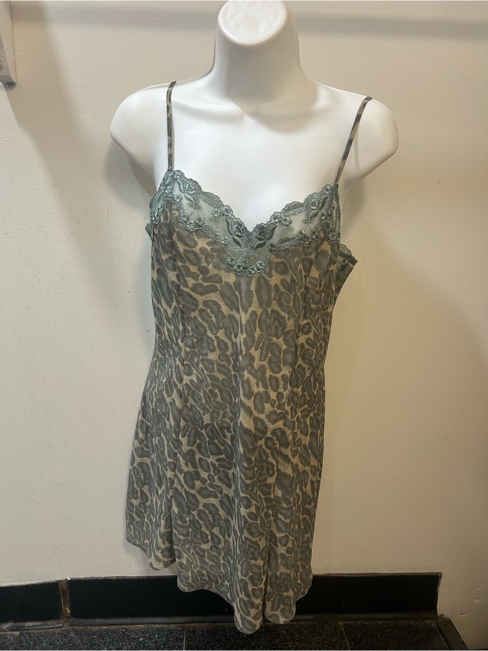 Lace Trim Leopard Print Satin Slip Cami - Victoria’s Secret